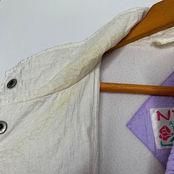 Vintage 80s Northwest Passage women's purple white windbreaker jacket SZ L - Picture 16 of 16